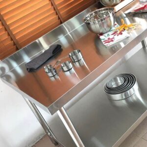 4ft Backsplash Stainless Steel Work Table