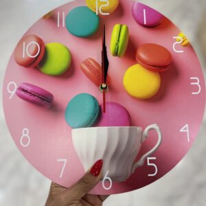 3D macaron wall clock
